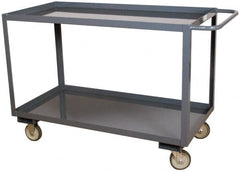 Durham - 1,200 Lb Capacity, 18" Wide x 30" Long x 37-5/8" High Heavy Duty Service Cart - 2 Shelf, Steel - Exact Tooling