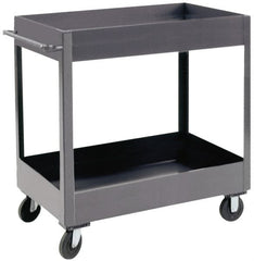Durham - 1,200 Lb Capacity, 18" Wide x 30" Long x 37-5/8" High Heavy Duty Service Cart - 2 Shelf, Steel - Exact Tooling