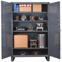 Durham - 4 Shelf Locking Storage Cabinet - Steel, 48" Wide x 24" Deep x 78" High - Exact Tooling