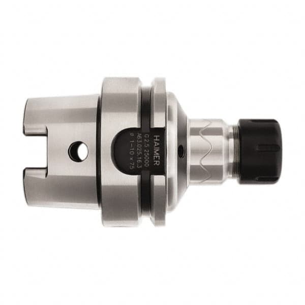HAIMER - 1/8" to 3/4" Capacity, 2.95" Projection, HSK63A Hollow Taper, ER32 Collet Chuck - 0.0001" TIR - Exact Tooling