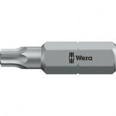 Wera - 1/4" Drive T1 Torx Screwdriver Bit - 1" OAL, Insert Bit - Exact Tooling