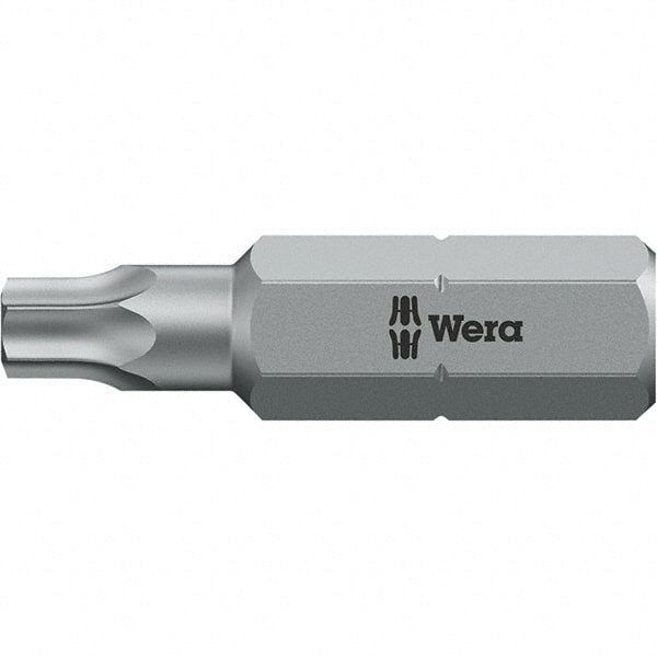 Wera - 1/4" Drive T2 Torx Screwdriver Bit - 1" OAL, Insert Bit - Exact Tooling