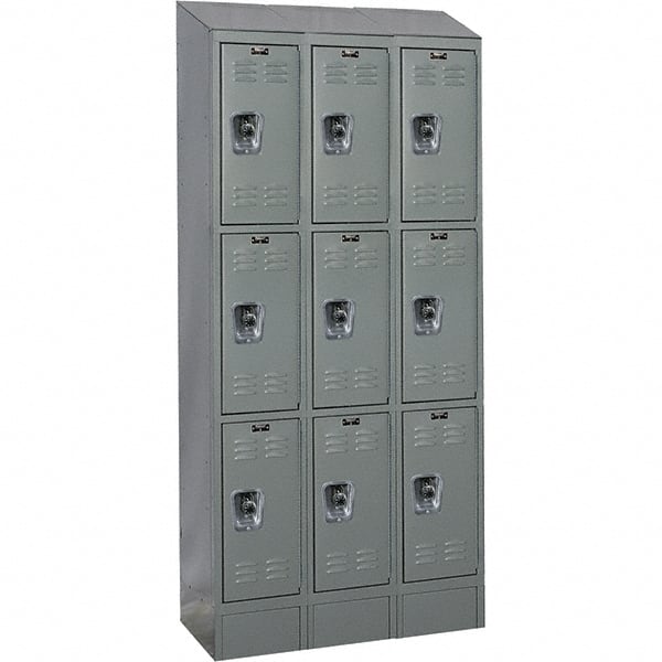 Hallowell - 9 Door, 3 Tier, Ready-Built Wardrobe & Box Lockers - Exact Tooling