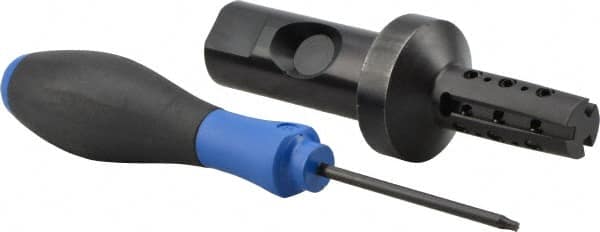 Seco - 0.87" Cut Diam, 1.57" Max Depth of Cut, 1" Shank Diam, Indexable Thread Mill - 40mm Insert Size, 3 Inserts, Toolholder Style R396.19, 4.55" OAL - Exact Tooling