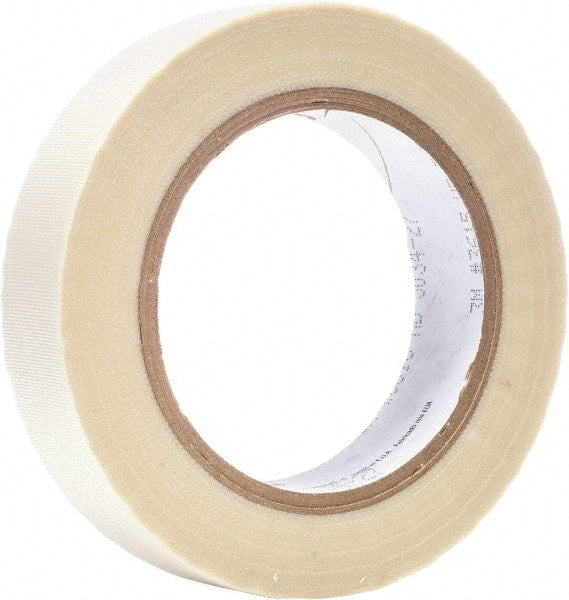 3M - 36 Yd Long x 1" Wide, White Silicone Glass Cloth Tape - Exact Tooling