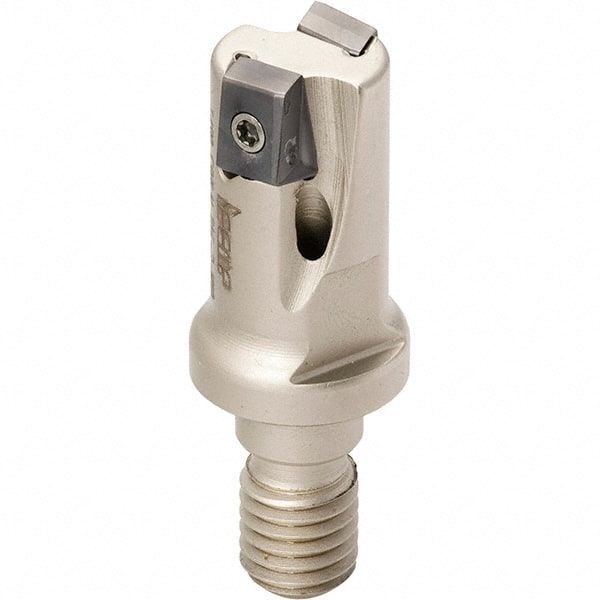 Iscar - 1" Cut Diam, 0.315" Max Depth of Cut, 1.1" OAL, Indexable Square Shoulder End Mill - T490 LN.T 0804 Inserts, M12 Modular Connection, 90° Lead Angle, Through Coolant, Series Helitang - Exact Tooling