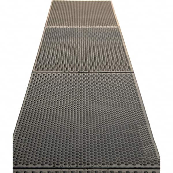 Barefoot - 3' Long x 3' Wide, Dry/Wet Environment, Anti-Fatigue Matting - Black, EPDM Rubber with EPDM Rubber Base - Exact Tooling