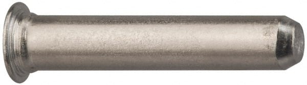 Electro Hardware - 0.27" Diam x 3/4" Long Self Clinching Pilot Pin - 300 Stainless Steel, Passivated Finish, Tapered End - Exact Tooling