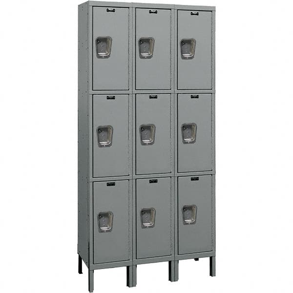 Hallowell - 9 Door, 3 Tier, Premium Wardrobe Lockers - Exact Tooling
