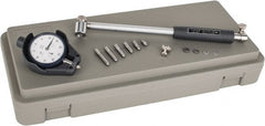 Mitutoyo - 6 Anvil, 1.4 to 2-1/2" Dial Bore Gage - 0.0005" Graduation, 6" Gage Depth, Accurate to 0.00008", Carbide Contact Point - Exact Tooling