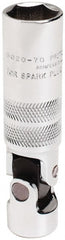 Proto - 13/16", 3/8" Drive, Spark Plug Hand Socket - 6 Points, 3-13/32" OAL, Alloy Steel, Chrome Finish - Exact Tooling