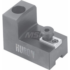 Huron Machine Products - Hard Lathe Chuck Jaws; Jaw Type: Quick-Jaw Change ; Jaw Interface Type: 1.5mm x 60 Serrated ; Maximum Compatible Chuck Diameter (Inch): 10 ; Material: Case Hardened 1018 ; Overall Width/Diameter (Decimal Inch): 2.1450 ; Overall L - Exact Tooling