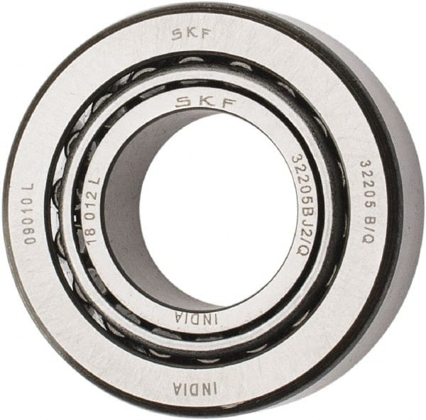SKF - 25mm Bore Diam, 52mm OD, 19.25mm Wide, Tapered Roller Bearing - 35,800 N Dynamic Load Capacity, 44,000 N Static Load Capacity - Exact Tooling