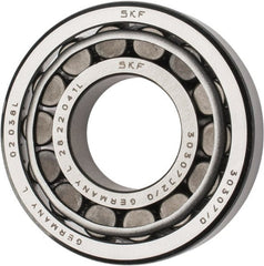 SKF - 35mm Bore Diam, 80mm OD, 22.75mm Wide, Tapered Roller Bearing - 72,100 N Dynamic Load Capacity, 73,500 N Static Load Capacity - Exact Tooling