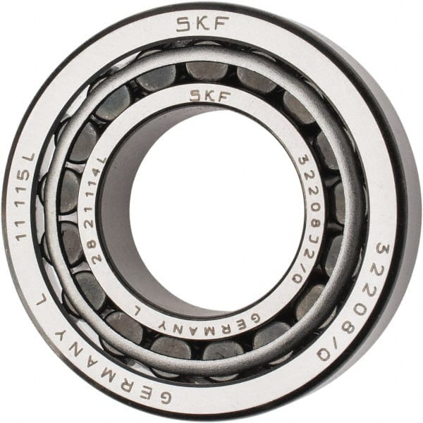 SKF - 40mm Bore Diam, 80mm OD, 24.75mm Wide, Tapered Roller Bearing - 74,800 N Dynamic Load Capacity, 86,500 N Static Load Capacity - Exact Tooling