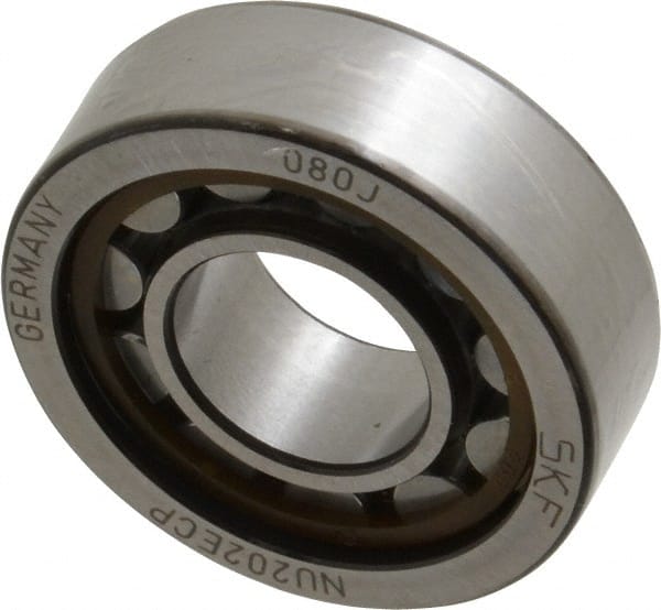 SKF - 15mm Bore Diam, 35mm Outside Diam, 11mm Wide Cylindrical Roller Bearing - 12,500 N Dynamic Capacity, 10,200 Lbs. Static Capacity - Exact Tooling