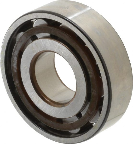SKF - 20mm Bore Diam, 52mm Outside Diam, 15mm Wide Cylindrical Roller Bearing - 30,800 N Dynamic Capacity, 26,000 Lbs. Static Capacity - Exact Tooling