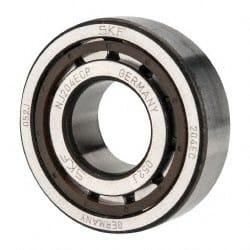 SKF - 20mm Bore Diam, 47mm Outside Diam, 14mm Wide Cylindrical Roller Bearing - 25,100 N Dynamic Capacity, 25,200 Lbs. Static Capacity - Exact Tooling