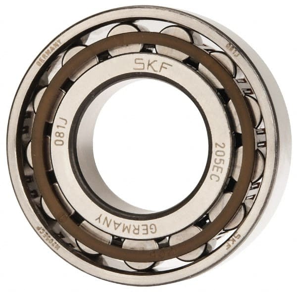 SKF - 25mm Bore Diam, 52mm Outside Diam, 15mm Wide Cylindrical Roller Bearing - 28,600 N Dynamic Capacity, 27,000 Lbs. Static Capacity - Exact Tooling