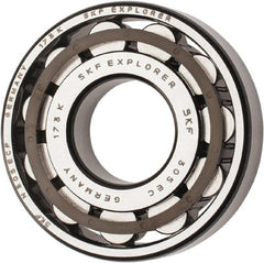 SKF - 25mm Bore Diam, 62mm Outside Diam, 17mm Wide Cylindrical Roller Bearing - 40,200 N Dynamic Capacity, 36,500 Lbs. Static Capacity - Exact Tooling