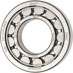 SKF - 30mm Bore Diam, 62mm Outside Diam, 16mm Wide Cylindrical Roller Bearing - 38,000 N Dynamic Capacity, 36,500 Lbs. Static Capacity - Exact Tooling
