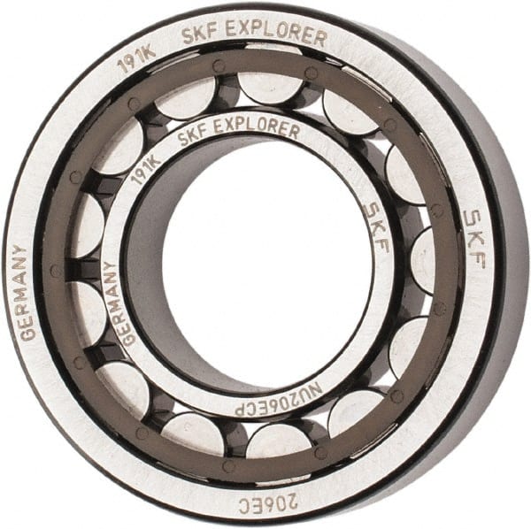 SKF - 30mm Bore Diam, 62mm Outside Diam, 16mm Wide Cylindrical Roller Bearing - 38,000 N Dynamic Capacity, 36,500 Lbs. Static Capacity - Exact Tooling