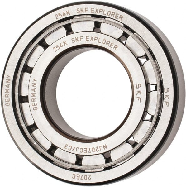 SKF - 35mm Bore Diam, 72mm Outside Diam, 17mm Wide Cylindrical Roller Bearing - 48,400 N Dynamic Capacity, 48,000 Lbs. Static Capacity - Exact Tooling