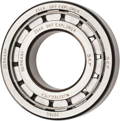 SKF - 35mm Bore Diam, 72mm Outside Diam, 17mm Wide Cylindrical Roller Bearing - 48,400 N Dynamic Capacity, 48,000 Lbs. Static Capacity - Exact Tooling
