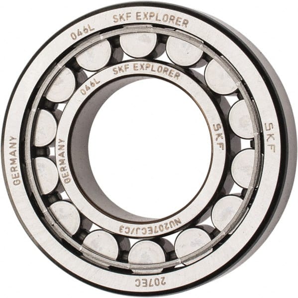 SKF - 35mm Bore Diam, 72mm Outside Diam, 17mm Wide Cylindrical Roller Bearing - 48,400 N Dynamic Capacity, 48,000 Lbs. Static Capacity - Exact Tooling