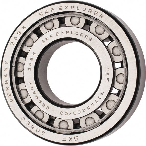 SKF - 40mm Bore Diam, 90mm Outside Diam, 23mm Wide Cylindrical Roller Bearing - 80,900 N Dynamic Capacity, 78,000 Lbs. Static Capacity - Exact Tooling