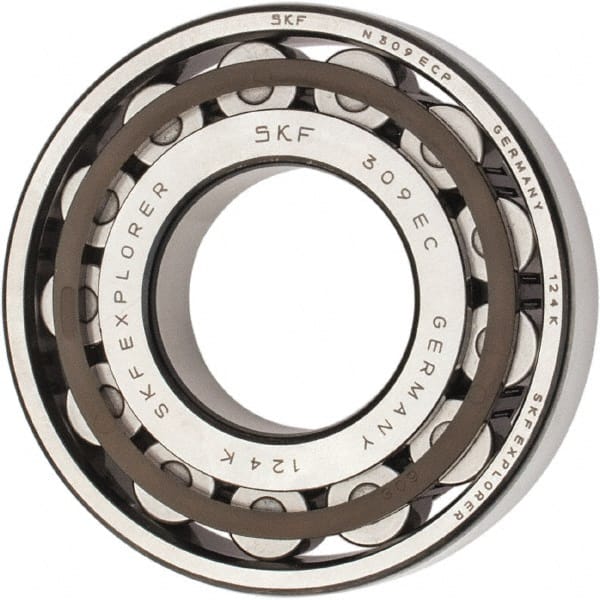 SKF - 45mm Bore Diam, 100mm Outside Diam, 25mm Wide Cylindrical Roller Bearing - 99,000 N Dynamic Capacity, 100,000 Lbs. Static Capacity - Exact Tooling