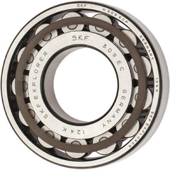 SKF - 45mm Bore Diam, 100mm Outside Diam, 25mm Wide Cylindrical Roller Bearing - 99,000 N Dynamic Capacity, 100,000 Lbs. Static Capacity - Exact Tooling
