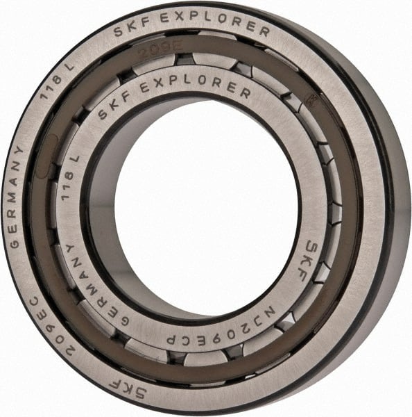 SKF - 45mm Bore Diam, 85mm Outside Diam, 19mm Wide Cylindrical Roller Bearing - 60,500 N Dynamic Capacity, 64,000 Lbs. Static Capacity - Exact Tooling