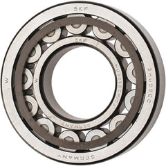 SKF - 45mm Bore Diam, 100mm Outside Diam, 25mm Wide Cylindrical Roller Bearing - 99,000 N Dynamic Capacity, 100,000 Lbs. Static Capacity - Exact Tooling