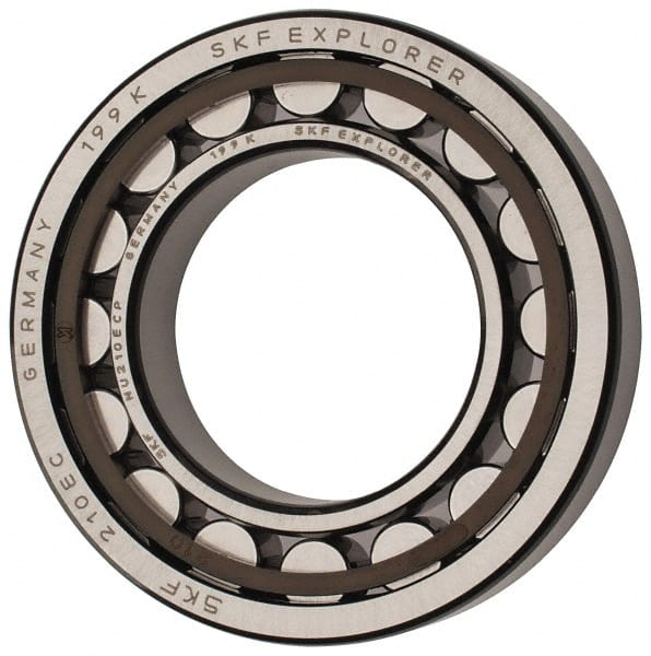 SKF - 50mm Bore Diam, 90mm Outside Diam, 20mm Wide Cylindrical Roller Bearing - 64,400 N Dynamic Capacity, 69,500 Lbs. Static Capacity - Exact Tooling