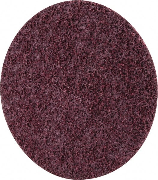 3M - 5" Coarse Grade Ceramic Deburring Disc - Quick Change Connection, Maroon, 12,000 Max RPM - Exact Tooling