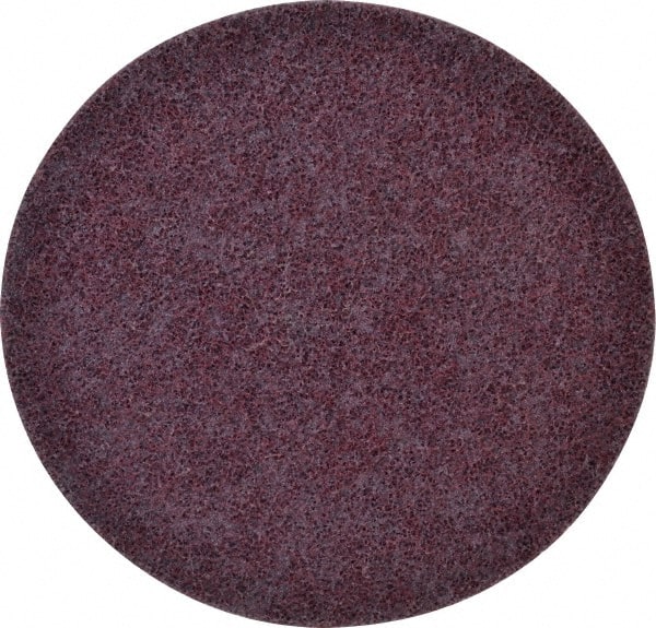 3M - 7" Coarse Grade Ceramic Deburring Disc - Quick Change Connection, Maroon, 8,600 Max RPM - Exact Tooling
