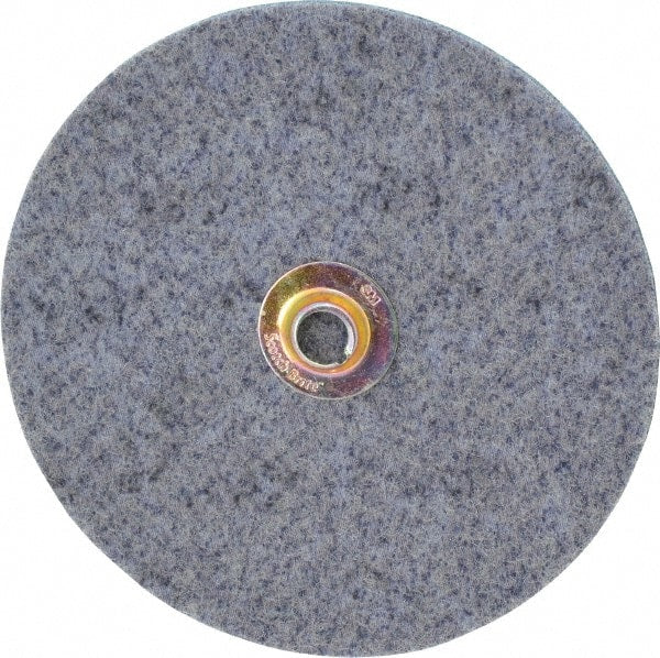 3M - 7" Coarse Grade Ceramic Deburring Disc - Quick Change Connection, Blue, 8,600 Max RPM - Exact Tooling