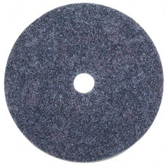 3M - 5" Coarse Grade Aluminum Oxide Deburring Disc - 7/8" Center Hole, Arbor Connection, Blue, 10,000 Max RPM - Exact Tooling