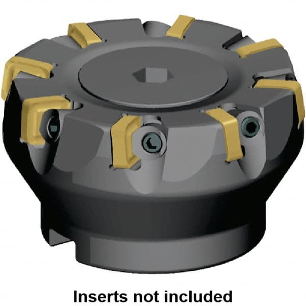 Kennametal - 65mm Cut Diam, 22mm Arbor Hole, 5mm Max Depth of Cut, 6° Indexable Chamfer & Angle Face Mill - 6 Inserts, SNXF 1204... Insert, Right Hand Cut, 6 Flutes, Series KSSR - Exact Tooling