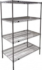Value Collection - 4 Shelf Wire Shelving Unit - 60" Wide x 18" Deep x 74" High, - Exact Tooling