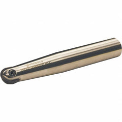 Tool-Flo - 3/4" Cut Diam, 1" Shank Diam, 7-1/2" OAL, Indexable Ball Nose End Mill - 3" Head Length, Straight Shank, TBN Toolholder, TBNR 750, TBRR 750 Insert - Exact Tooling