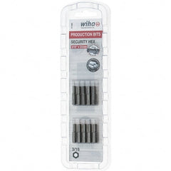 Wiha - 25mm Hex Screwdriver Bit - 1/4" Drive, 1" OAL - Exact Tooling