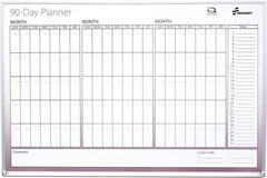 Ability One - 2" High x 27" Wide Dry Erase - Mylar Laminated, 39" Deep, Includes Accessory Tray, Mounting Kit, Instructions & Four Dry Erase Markers (Black, Blue, Green, Red) - Exact Tooling