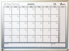 Ability One - 2" High x 20" Wide Dry Erase - Mylar Laminated, 27" Deep, Includes Accessory Tray, Mounting Kit, Instructions & Four Dry Erase Markers (Black, Blue, Green, Red) - Exact Tooling