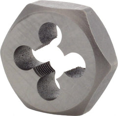 Union Butterfield - 1/8-27 NPT, 1-1/16" Hex, Right Hand, Hex Rethreading Die - 3/8" Thick, Adjustable, Chromium Steel - Exact Tooling