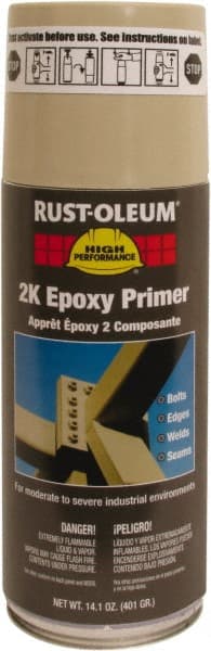 Rust-Oleum - 14.1 oz Primer Beige Spray Paint - 8 to 12 Sq Ft Coverage, Quick Drying - Exact Tooling