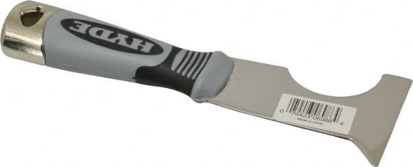 Hyde Tools - 2-1/2" Wide Stainless Steel Putty Knife - Stiff, Cushioned Grip Polypropylene Handle, 8" OAL - Exact Tooling