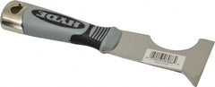 Hyde Tools - 2-1/2" Wide Stainless Steel Putty Knife - Stiff, Cushioned Grip Polypropylene Handle, 8" OAL - Exact Tooling