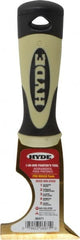 Hyde Tools - 2-1/2" Wide Brass Multi-Purpose Knife - Stiff, Cushioned Grip Polypropylene Handle, 8" OAL - Exact Tooling
